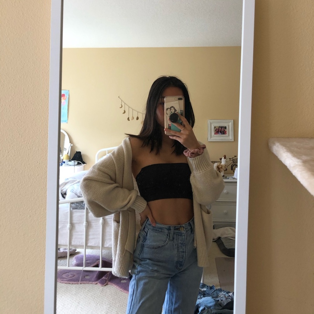 white cream urban outfitters cardigan
